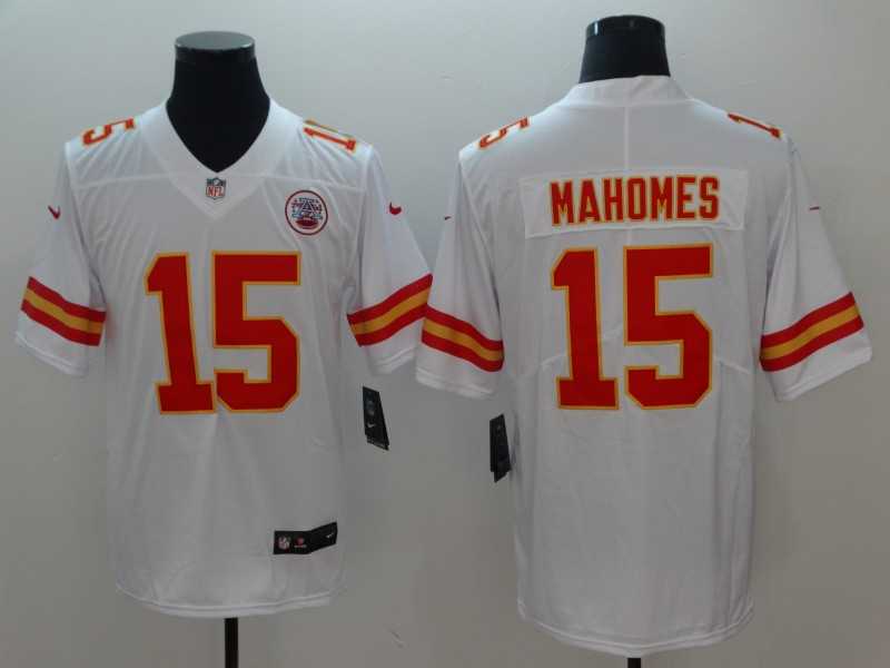 Youth Nike Chiefs 15 Patrick Mahomes White Vapor Untouchable Limited Jersey